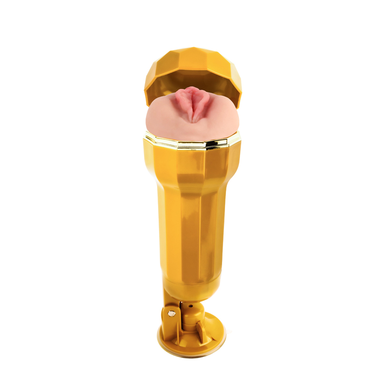 Gouden schaal shyla realistische vagina beker