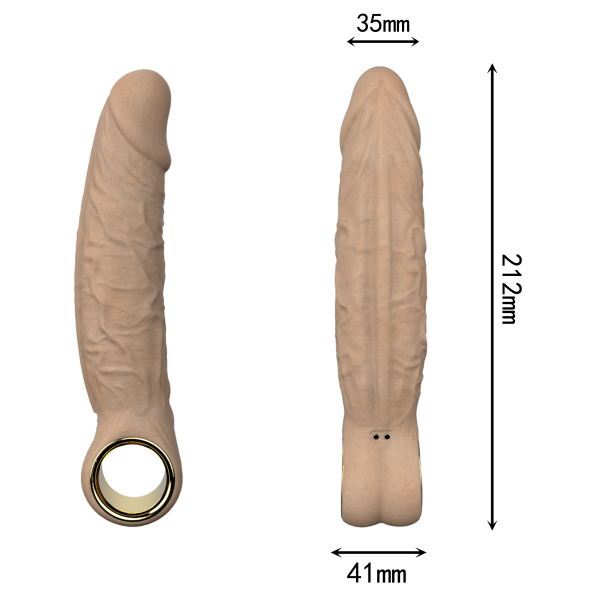 Handheld stuwende vibrerende dildo