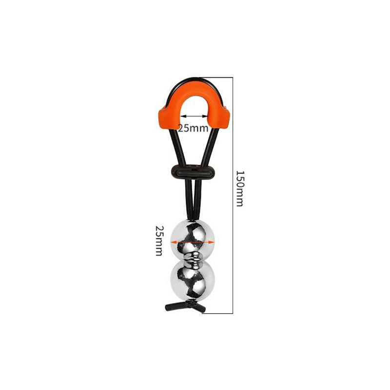 Metalen penisbrancard-dubbele bal (φ25mm)